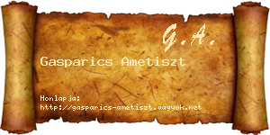 Gasparics Ametiszt névjegykártya